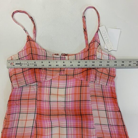 Abound Nordstrom Women's Plaid Spaghetti Strap Lightweight Mini Dress Size S NWT - Picture 11 of 13